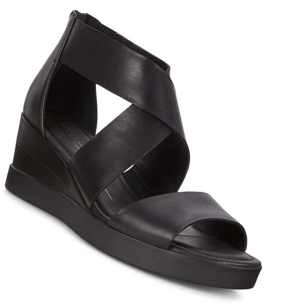 Ecco Shape Wedge Plateaus Pensko Dame Svarte | NO 121CTV